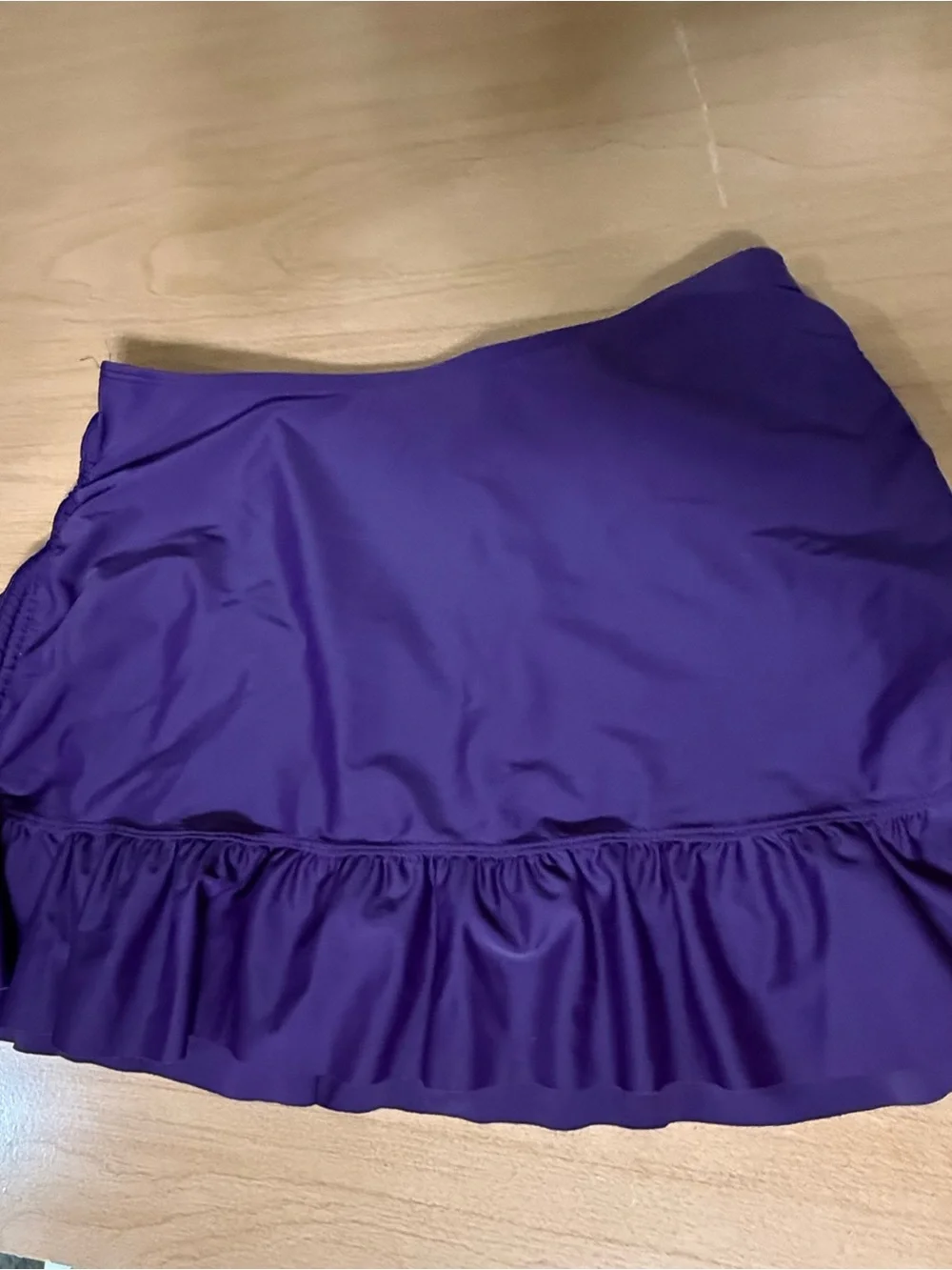 Purple Ruffle Swim Skirt